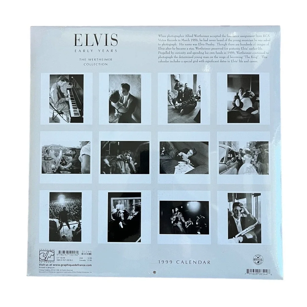 Lot of 3 Elvis Presley Calendars Vintage Sealed 1998 1999 2000 The King